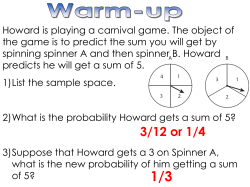 12.2 &ndash; Conditional Probability