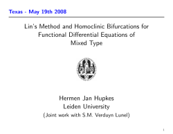 Lin`s Method and Homoclinic Bifurcations for Functional Differential
