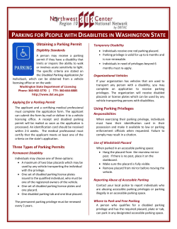 Parking for People with Disabilities in Washington State Northwest