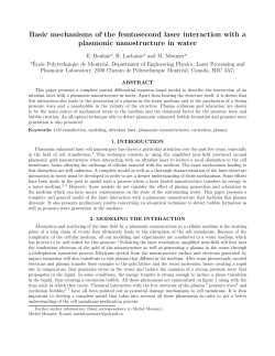Basic mechanisms of the femtosecond laser interaction with a