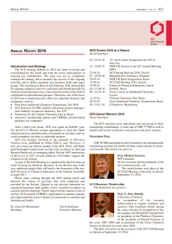 A71 Introduction and Strategy The SCS strategy defined in 2012 has