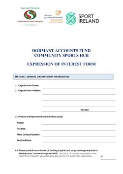 dormant accounts fund community sports hub