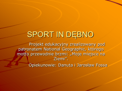 SPORT IN DĘBNO