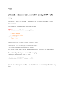 First Unlock BootLoader for Lenovo S90 Sisley (ROW / CN) Training