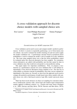 A cross-validation approach for discrete choice models with