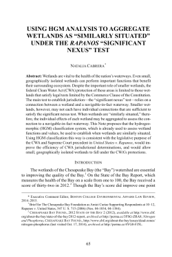 significant nexus - Boston College Environmental Affairs Law Review