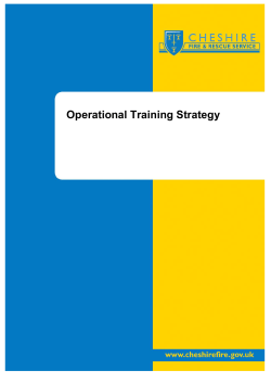 Operational Training Strategy - Cheshire Fire and Rescue Service