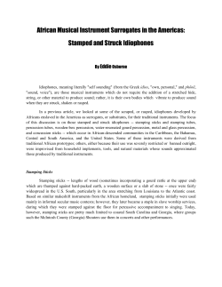 African Musical Instrument Surrogates in the Americas: Stamped