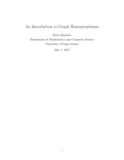 An Introduction to Graph Homomorphisms - Rob Beezer