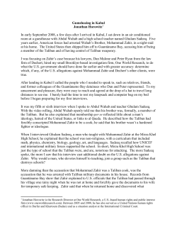 Gumshoeing in Kabul Jonathan Horowitz In early September 2008