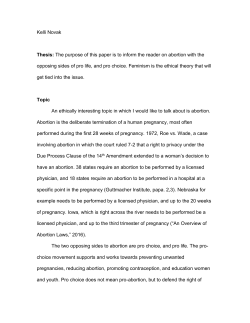 Kelli Novak Thesis: The purpose of this paper is to inform the reader