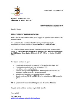 letterhead of municipality / municipal entity