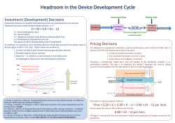 Pricing Decisions Investment (Development)