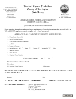 Board of Chosen Freeholders County of Burlington New Jersey