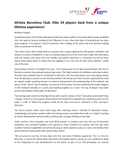 AfrAsia Barcelona Club: Elite 24 players back from a unique lifetime