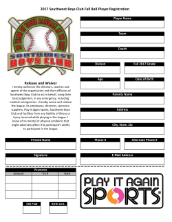 fall ball player form-2017 - Play It Again Sports Wichita, KS