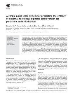 A simple point score system for predicting the efficacy of external