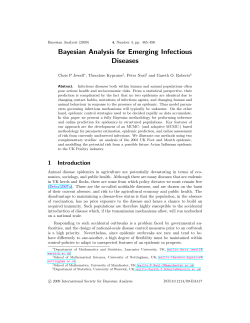Bayesian Analysis for Emerging Infectious
