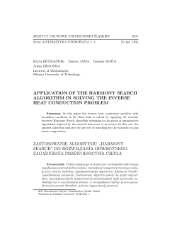 application of the harmony search algorithm in solving the inverse