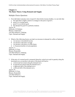 economics 405 - Test bank for TextBook