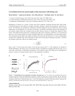 Correlation between neural spike trains increases with