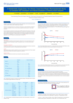A Randomised, Single-Dose, Two-Period, Cross