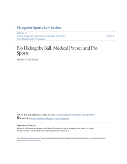 No Hiding the Ball: Medical Privacy and Pro Sports