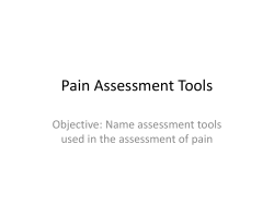 Pain Assessment Tools