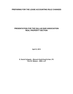 preparing for the lease accounting rule changes presentation for the