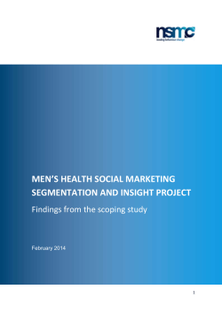 men`s health social marketing segmentation and insight project