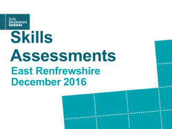 Skills Assessments - Skills Development Scotland