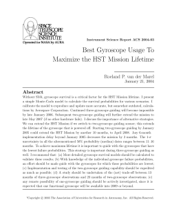 Best Gyroscope Usage To Maximize the HST Mission Lifetime