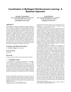 Coordination in Multiagent Reinforcement Learning: A Bayesian