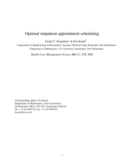 Optimal appointment scheduling