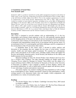 Foundations of Social Policy syllabus