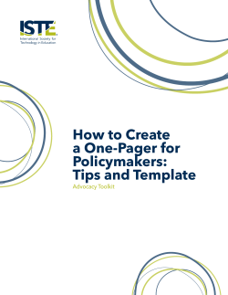 How to Create a One-Pager for Policymakers: Tips and