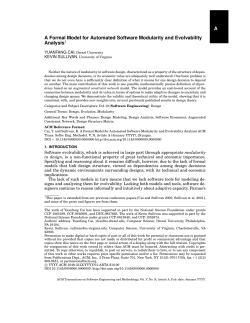 A A Formal Model for Automated Software Modularity and