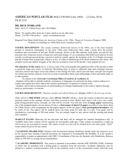 FILM 2332 American Popular Film [J