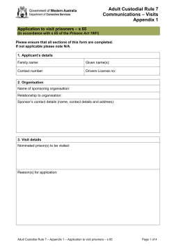 Application to visit prisoners &ndash; s 65