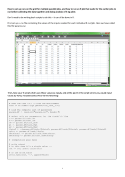 How to set up runs on the grid for multiple parallel jobs, and how to