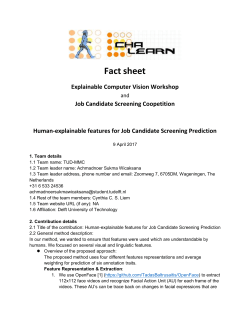 Fact sheet Explainable Computer Vision Workshop