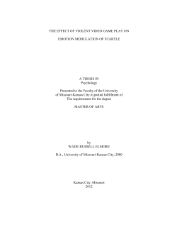 THE EFFECT OF VIOLENT VIDEO GAME PLAY ON