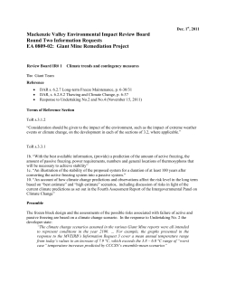 Mackenzie Valley Environmental Impact Review Board Round Two