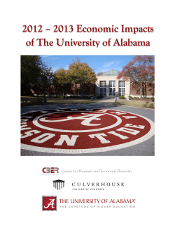 Expenditure Impacts of The University of Alabama