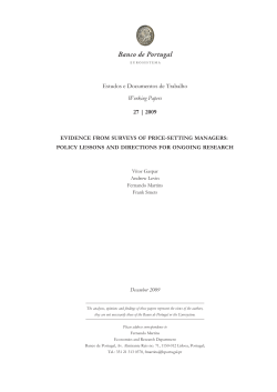 Evidence from surveys of price-setting managers