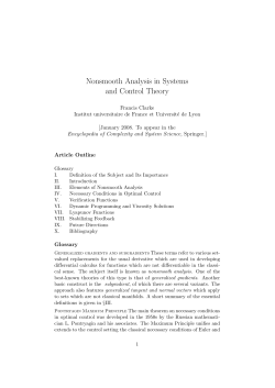 Nonsmooth Analysis in Systems and Control Theory