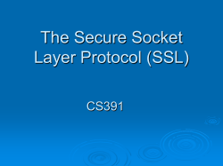 CS 259: TLS/SSL -