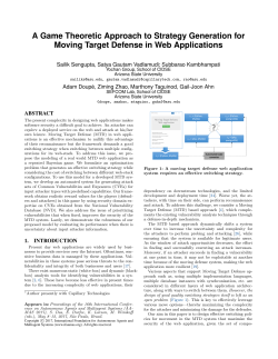 A Game Theoretic Approach to Strategy Generation