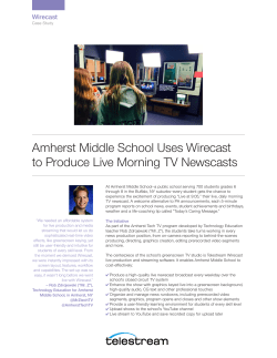 Amherst Middle School Uses Wirecast to Produce Live