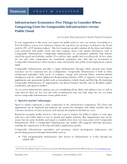 Infrastructure Economics: Five Things to Consider When Comparing